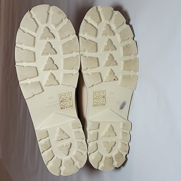 Oasis Society Kinsley boots full laceup womens 8 beige lug soles hiking academia - Picture 9 of 10